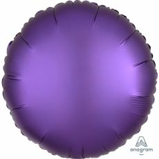 Fóliový balónek koule metalická tmavě fialová, 43 cm