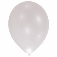 LED balónek stříbrný 5 ks, 30 cm