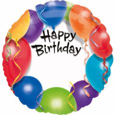 Fóliový balónek Happy Birthday "Balónky", 45 cm