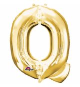 Fóliové písmeno Q - zlaté, 40 cm