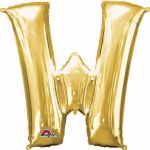 Fóliové písmeno W - zlaté, 40 cm