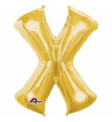 Fóliové písmeno X - zlaté, 40 cm