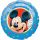 Fóliový balónek Mickey Mouse modrý, kulatý, 43 cm