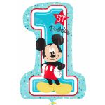 Fóliový balónek modré číslo 1 Mickey Mouse