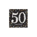 Ubrousky 50.narozeniny, černé barvy