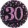 Talířky 30.narozeniny, černo - růžové barvy