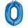 Fóliový balónek číslo 0 - modrý, 88 cm