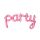 Fóliový balónek nápis "PARTY" růžový, 80 x 40 cm