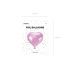 Fóliový balónek - srdce světle růžové, 45 cm