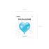 Fóliový balónek - srdce světle modré, 45 cm