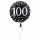 Fóliový balonek č. 100 - černý, kulatý,  43 cm