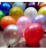 Balónky perleťové 27 cm, 10 ks, mix barev
