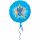 Fóliový balonek č. 7  modrý, kulatý, 43 cm