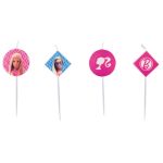 BARBIE narozeninové svíčky 4 mini figurky