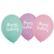 Balónkové happy birthday balónky, 23 cm, 6 ks