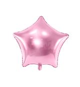 Fóliový balónek hvězda světle růžová 48 cm