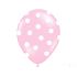 Balónek tečky, baby růžová 30 cm, 6 ks