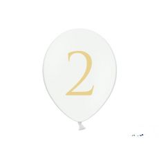 Balónek bílý se zlatým č. 2