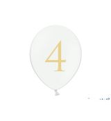 Balónek bílý se zlatým č. 4