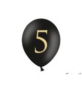 Balónek černý se zlatým č. 5