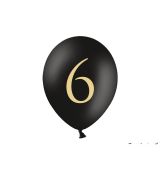 Balónek černý se zlatým č. 6