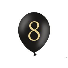 Balónek černý se zlatým č. 8