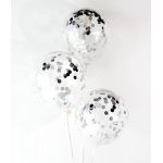 Balónek Stříbrné Konfety, 6 ks, 30 cm