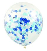 Balónek konfety modré , 5 ks, 30 cm