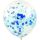 Balónek konfety modré , 5 ks, 30 cm