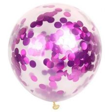 Balónek konfety fialové, 5 ks, 30 cm
