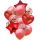 Balónkový set červené konfety, 14 ks