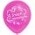 Balónek Novomanželé, perleťový růžový, 28 cm, 5 ks