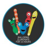 Svítící LED balónky MONSTRA, 5 ks