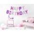 Fóliový balónek nápis Happy Birthday růžovo-fialový mix