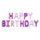 Fóliový balónek nápis Happy Birthday růžovo-fialový mix