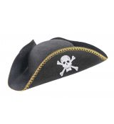 Pirátský klobouk černý