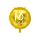 Fóliový balonek č. 18 -  metalický zlatý, kulatý, 45 cm