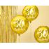 Fóliový balonek č. 30 -  metalický zlatý, kulatý, 45 cm