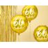 Fóliový balonek č. 60 -  metalický zlatý, kulatý, 45 cm