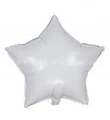 Fóliový balónek hvězda bílá 45 cm