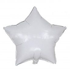 Fóliový balónek hvězda bílá 45 cm