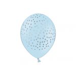 Balónek Zlaté tečky, baby modrá, 30 cm, 6 ks
