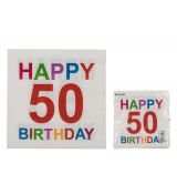 Ubrousky 50.narozeniny Happy Birthday