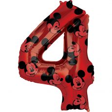 Fóliový balónek číslo 4 Mickey Forever, 66 cm