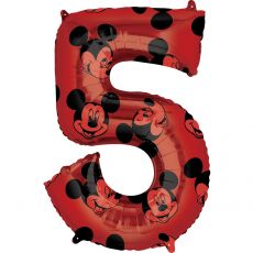 Fóliový balónek číslo 5 Mickey Forever, 66 cm