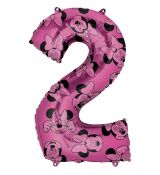 Fóliový balónek číslo 2 Minnie Forever, 66 cm