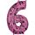 Fóliový balónek číslo 6 Minnie Forever, 66 cm