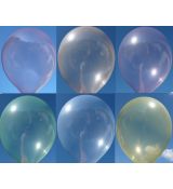 Transparentní barevné balónky, 23 cm, 10 ks mix barev