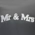 Dřevěný nápis Mr & Mrs, bílý,  50 x 9,5 cm