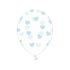 Balónek křišťálový modré srdce, 30 cm, 6 ks